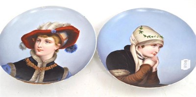 Lot 336 - A pair of Continental porcelain plates