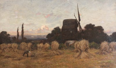 Lot 415 - Josiah Clinton Jones (1848-1936) Field of corn-...