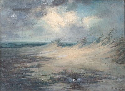 Lot 1198 - British School (19th Century) Stormy seas...