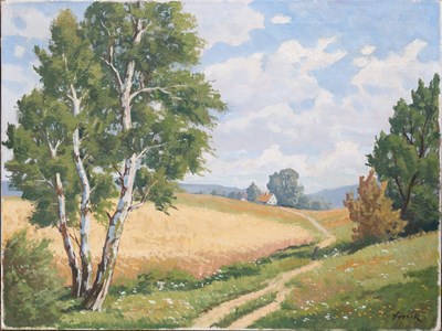 Lot 1226 - Continental School (20th century) Cornfield...
