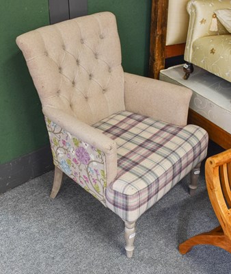 Lot 1101 - A Modern Upholstered and Button Backed...