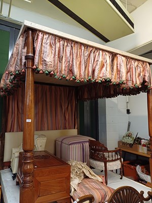 Lot 1108 - A Mahogany Four-Poster Bed, with turned and...