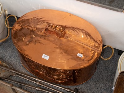 Lot 1117 - A 19th Century Copper Twin Handled Pan and...