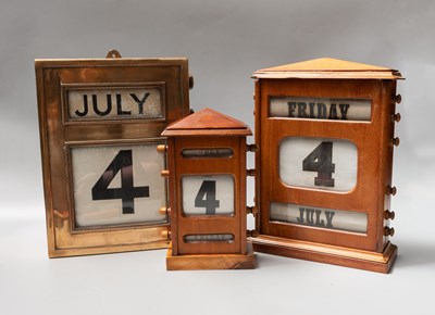 Lot 495 - A Brass Cased Perpetual Calendar, circa 1940s,...