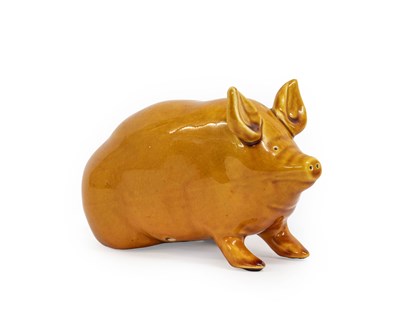Lot 35 - A Wemyss Pottery Model of a Pig, circa 1900,...