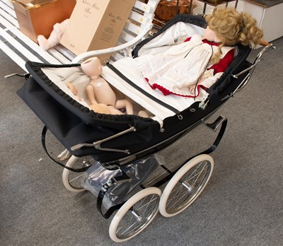 Lot 1166 - Silver Cross Double Dolls Pram with bag, six...