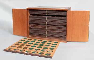 Lot 483 - A Fitted Coin Collectors Chest, 33cm by 30cm...