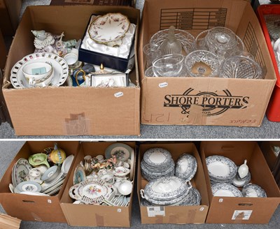 Lot 466 - Six Boxes of Assorted Pottery, Porcelain and...