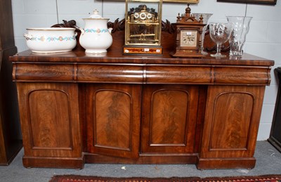 Lot 1239 - An Early Victorian Mahogany Sideboard, 213cm...