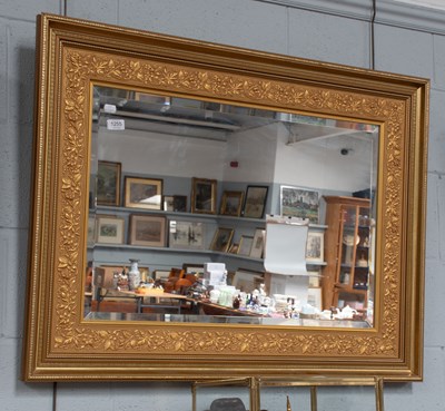 Lot 1255 - A 20th Century Gilt Framed Mirror, the...