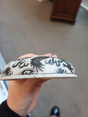 Lot 57 - A Chinese Biscuit Porcelain Seal Paste Pot,...