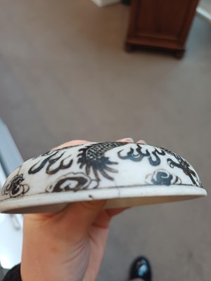 Lot 57 - A Chinese Biscuit Porcelain Seal Paste Pot,...