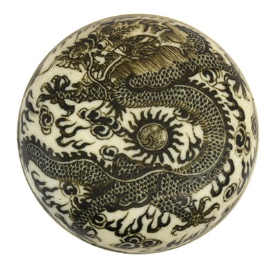 Lot 57 - A Chinese Biscuit Porcelain Seal Paste Pot,...