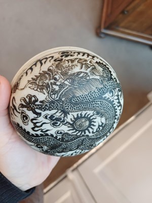 Lot 57 - A Chinese Biscuit Porcelain Seal Paste Pot,...