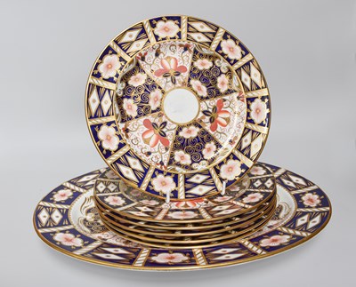Lot 47 - A Royal Crown Derby Porcelain Oval Meat Plate,...