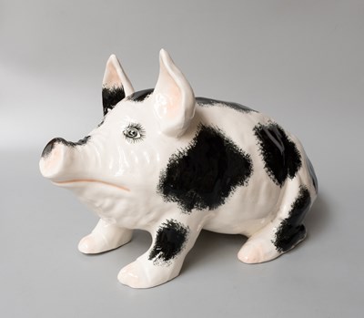 Lot 32 - A Griselda Hill Pottery Model of a Seated Pig,...