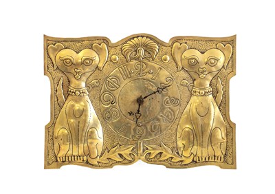 Lot 620 - A Scottish School Arts and Crafts Brass Wall...