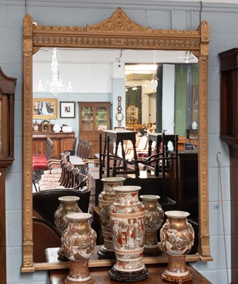 Lot 1374 - A Large Victorian Parcel Gilt Oak Framed...