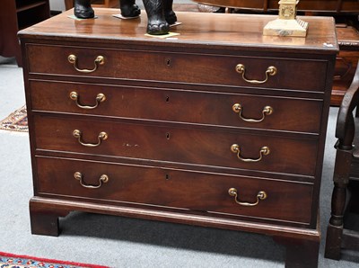 Lot 1298 - George III Mahogany Bachelors Chest with...