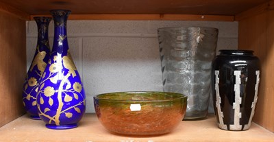 Lot 162 - A Whitefriars Glass Vase, wave ribbed, 30cm...