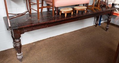 Lot 1357 - A Victorian Pine Refectory Table, three board...