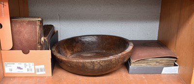 Lot 163 - A Treen Bowl, 39.5cm dia.; together with an...