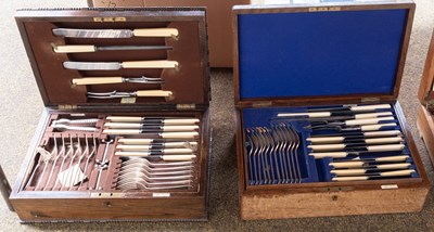 Lot 51 - Two Walker & Hall Silver Plated Table Services...