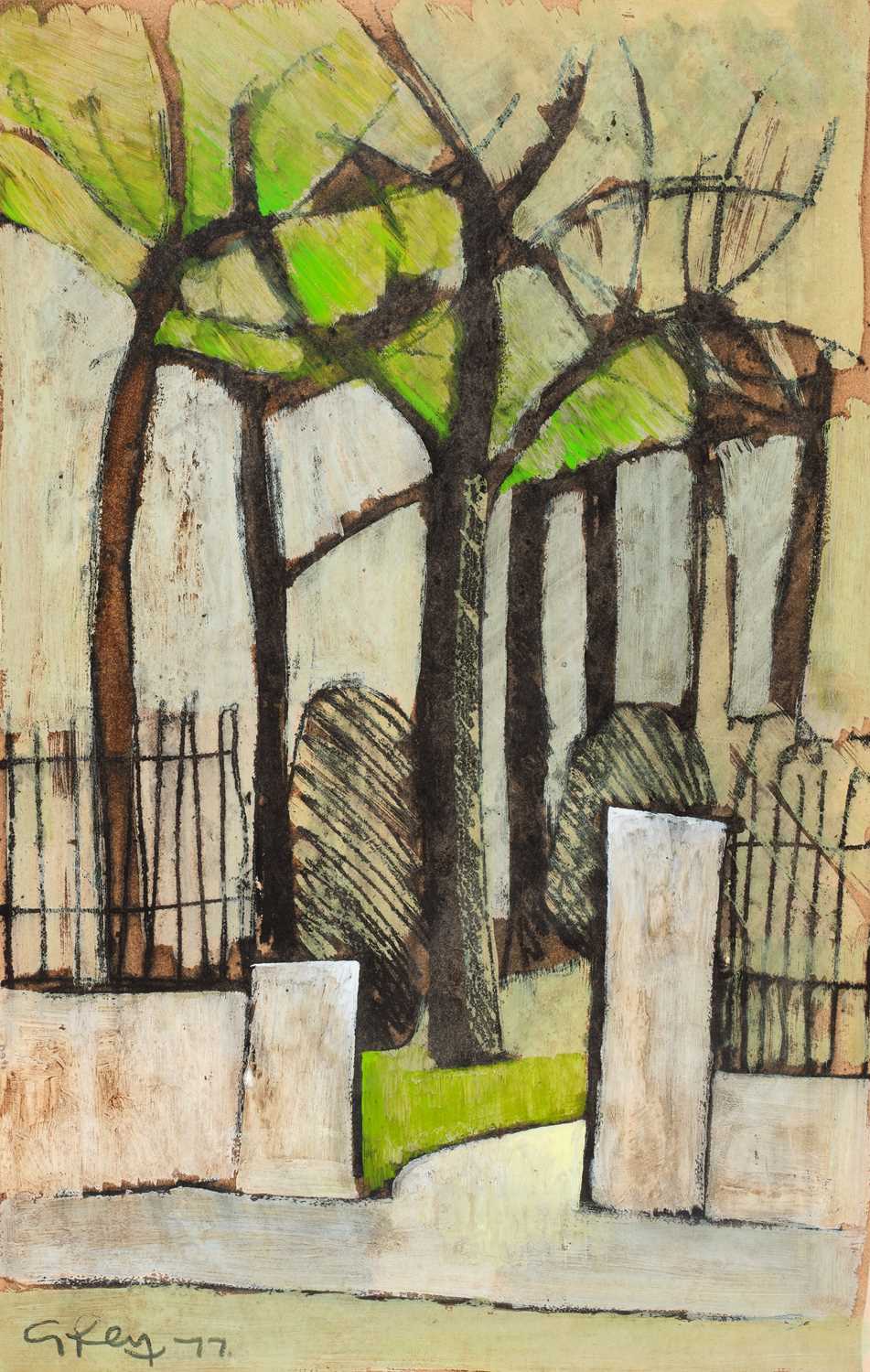 Lot 31 - Geoffrey Key (b.1941) Trees Signed and dated...