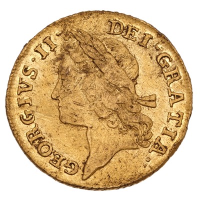Lot 127 - George II, Guinea 1738, second young laureate...