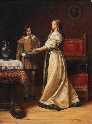 Lot 1214 - Manner of Nicolas Lancret Courting couple and...