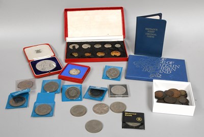 Lot 94 - Assorted Coins, Medals and Sets, to include; a...