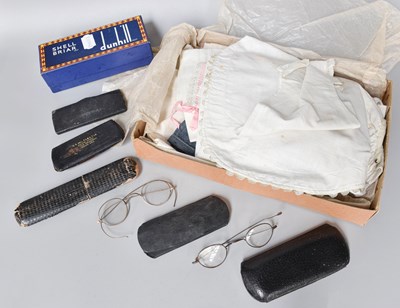 Lot 241 - A Collection of old Spectacles and a Dunhill...