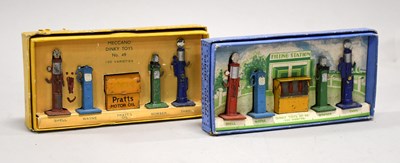 Lot 3334 - Dinky (Pre-War) Two No.49 Petrol Pump Sets