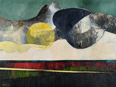 Lot Geoffrey Key (b.1941) Mountain Sunrise Signed...