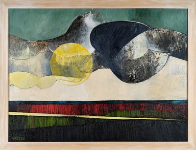 Lot 32 - Geoffrey Key (b.1941) Mountain Sunrise Signed...