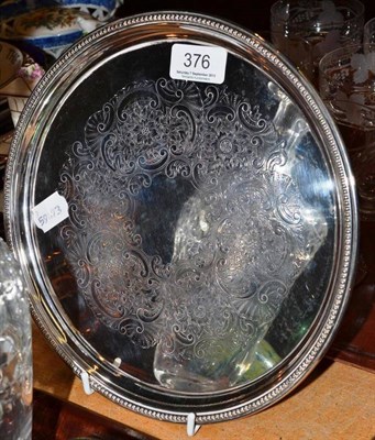 Lot 376 - A silver salver, Birmingham, 1970