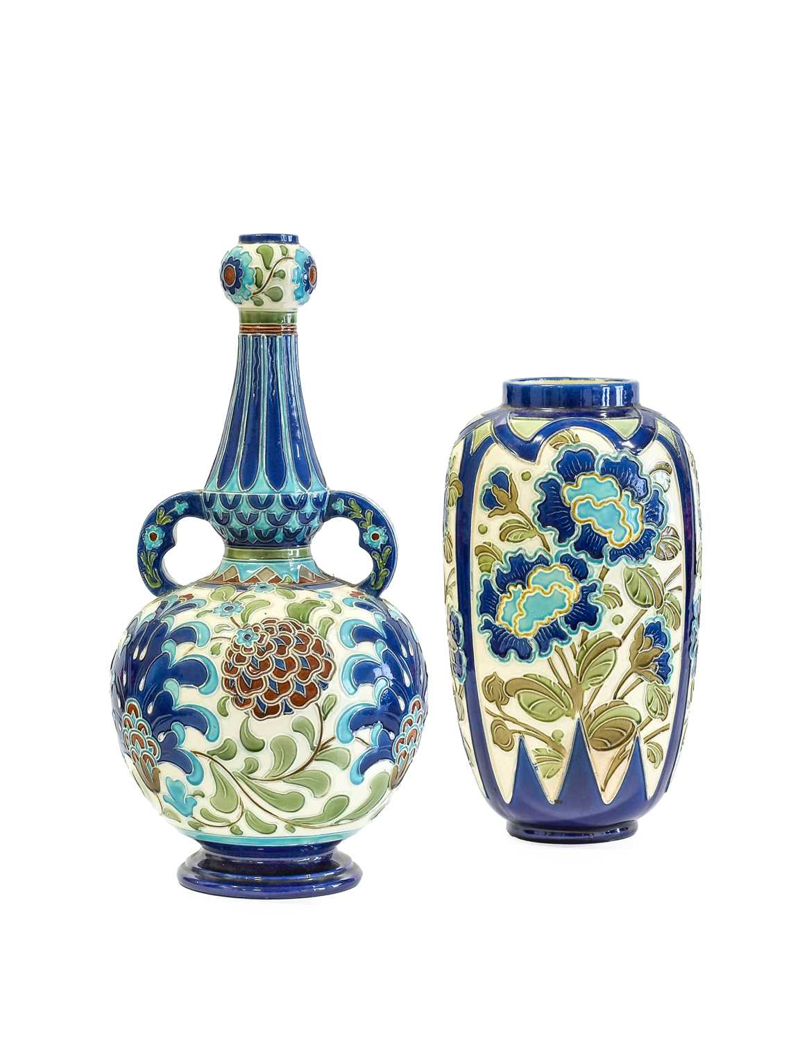 Lot 562 - A Burmantofts Faience Pottery Twin-Handled...