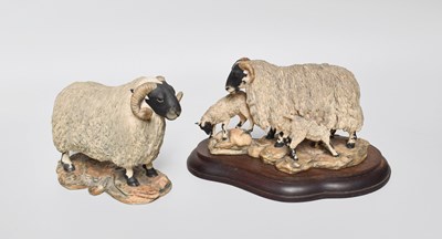 Lot 43 - Border Fine Arts 'Blackfaced Ewe and Lambs'...