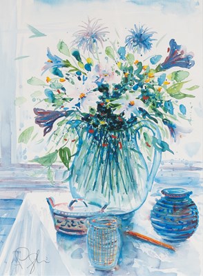 Lot 1165 - Patrick * (Contemporary) Still life of summer...