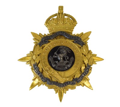Lot 52 - A Post-1902 Officer's Helmet Plate to the Duke...