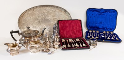 Lot 61 - A Collection of Assorted Silver and Silver...