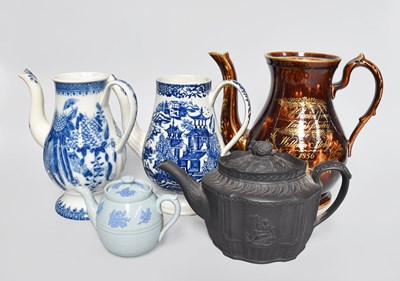 Lot 69 - Two Late 18th Century Pearlware Coffee Pots,...