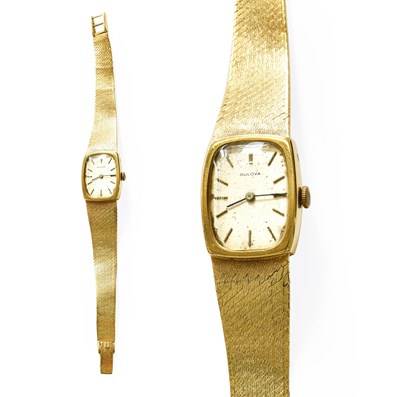 Lot 271 - A Lady's 18 carat Gold Bulova Wristwatch,...