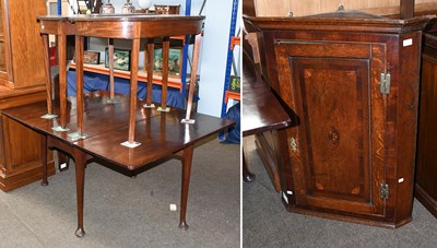 Lot 1294 - A George III Mahogany Drop Leaf Pad foot...