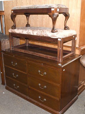 Lot 1293 - A Reproduction Mahogany Chest of Six Drawers,...