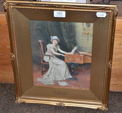 Lot 393 - Beatrice Smallfield (fl.1895-1913) 'Lady Teazel's Girl-hood', signed and initialed BCS,...