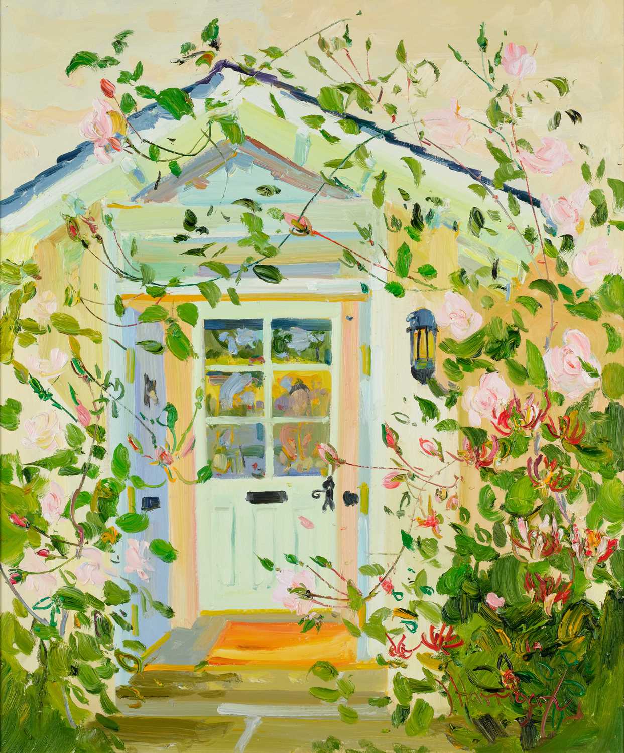 Lot 61 - James Harrigan (b.1937) Scottish Pink roses...