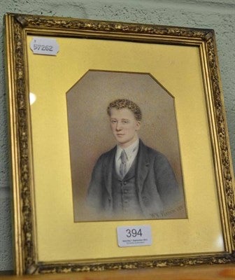 Lot 394 - William Vandyke Patten, late 19th century, portrait of a young gentleman, signed and dated...