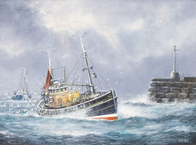 Lot 1223 - Jack Rigg (1927-2023) Returning from fising...
