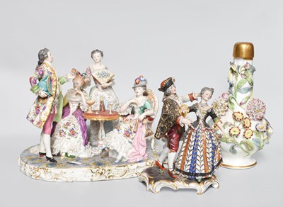 Lot 67 - A Meissen Style Porcelain Figure Group, late...